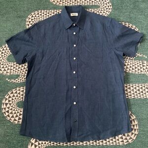 Taylor Stitch Deep Blue 100% Hemp Shirt